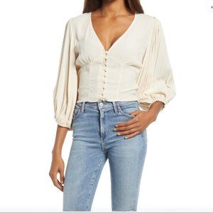 Charlie Holiday V-Neck Blouse